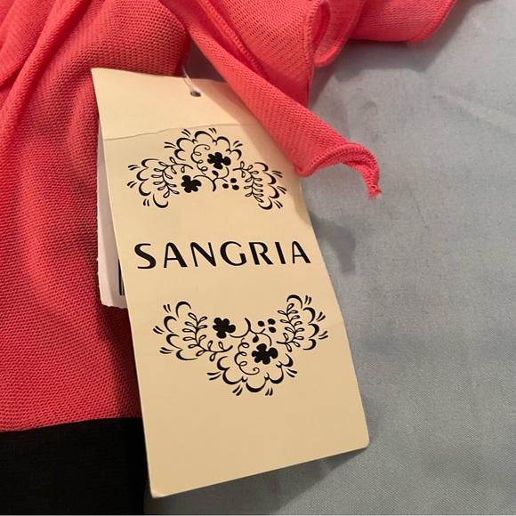 NEW Sangria Women’s Pink & Black V-neck Bodycon Knee Length Size 4 Dress - Picture 5 of 9